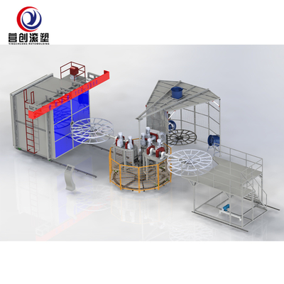 खरीदें Rotomoulding machine for Hollow PE product making_3arm 3000 online manufacture