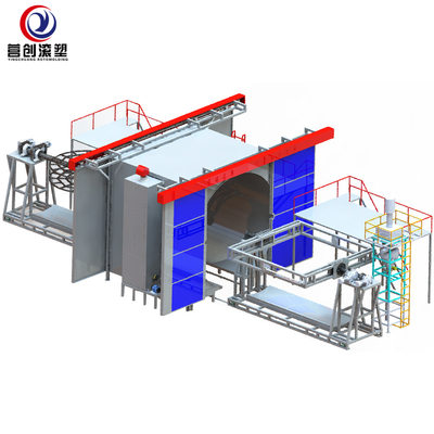 खरीदें प्लास्टिक PTFE स्टील पाइप अस्तर के लिए शटल घूर्णी मोल्डिंग मशीन online manufacture