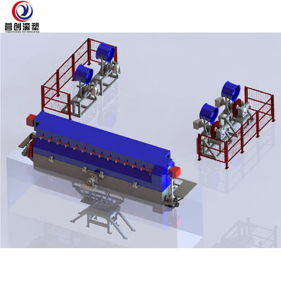 खरीदें पीई प्लास्टिक रॉक एंड रोल रोटोमोल्डिंग मशीन / नाव बनाने की मशीन online manufacture