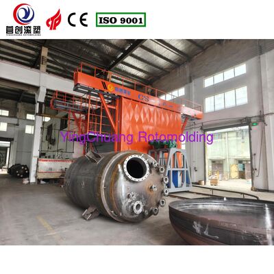 खरीदें मोल्डिंग तापमान 200400 सेल्सियस शटल रोटोमोल्डिंग मशीन एयर कूलिंग मोड लगातार और प्लास्टिक मोल्ड आउटपुट सुनिश्चित करना ऑनलाइन निर्माण