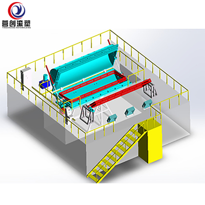 46Kw शटल Rotomolding मशीन मत्स्य पालन नाव LLDPE पीई प्लास्टिक कश्ती बनाना