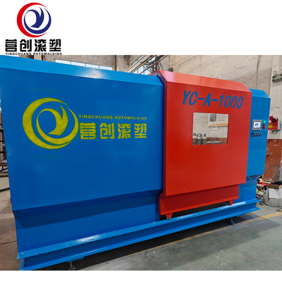 एलसीडी स्क्रीन डिस्प्ले के साथ 50KW इलेक्ट्रिक हीटिंग रोटोमोल्डिंग मशीन सीई प्रमाणित