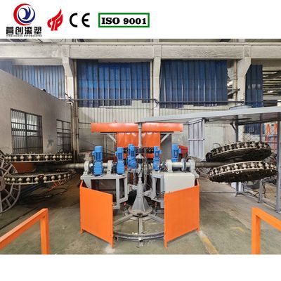 सुरक्षा प्रणाली और 3-10 मिमी घूर्णन आर्म मोटाई के साथ हाइड्रोलिक लिफ्टिंग कैरोसेल रोटोमोल्डिंग मशीन, पिकलबॉल के लिए
